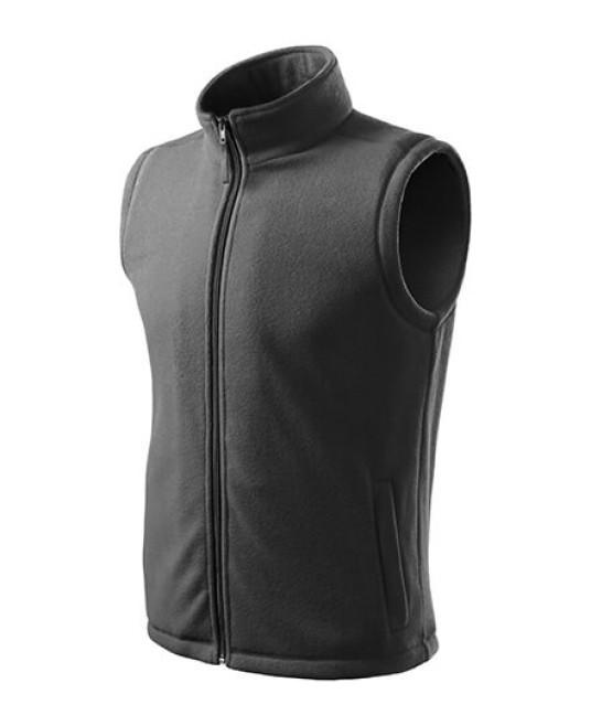 Vesta fleece unisex, calduroasa si rezistenta la vant, 280g/m2 Gri metalic