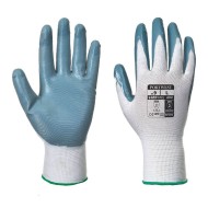 Manusi de protectie imersate in nitril [A310] Gri si alb