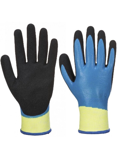 Manusi de protectie antitaiere Aqua Cut Pro [AP50] Negru si albastru