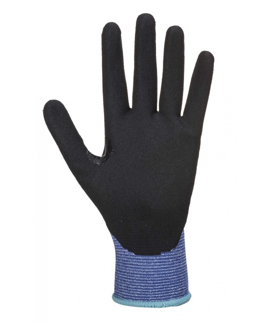 Manusi nitril cu protectie antitaiere [AP52] Negru si albastru