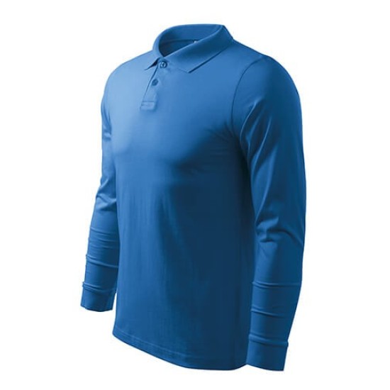 Tricou polo maneca lunga barbati, bumbac,180g/m2 Malfini Single J. LS211 Albastru azuriu Tricou polo maneca lunga barbati, bumbac,180g/m2 Malfini Single J. LS211 Albastru azuriu