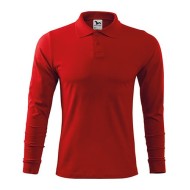 Tricou polo  maneca lunga  barbati, bumbac,180g/m2 Malfini Single J. LS211 Rosu