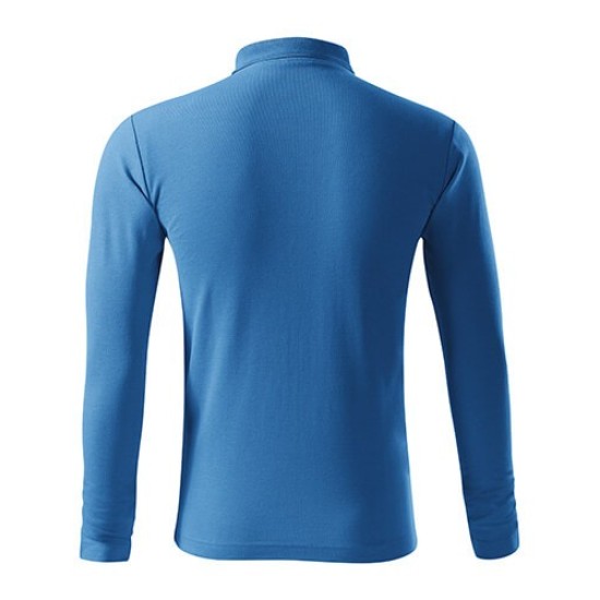 Tricou polo maneca lunga barbati, 200g/m2, Malfini LS221Albastru regal Tricou polo maneca lunga barbati, 200g/m2, Malfini LS221Albastru regal