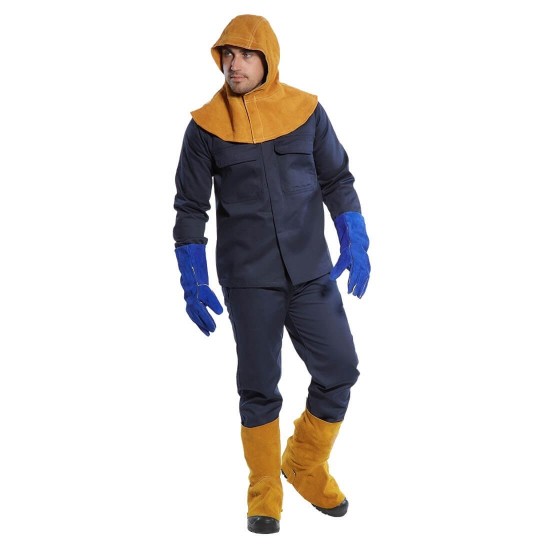 Gluga sudura piele calitate premium, Maro deschis Gluga sudura piele calitate premium, Maro deschis