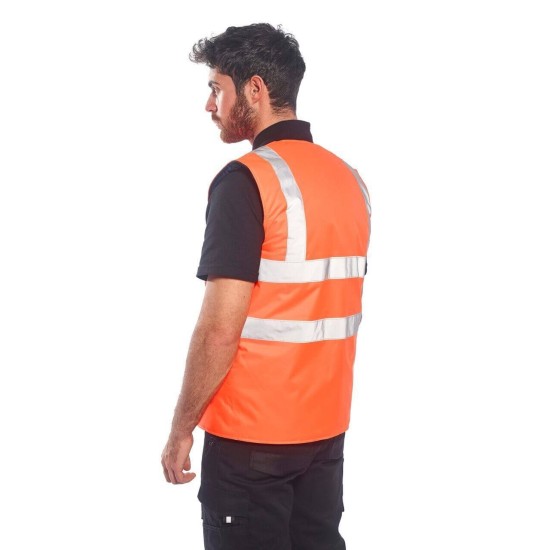 Vesta vatuita reflectorizanta, impermeabila, reversibila [S469] Portocaliu
