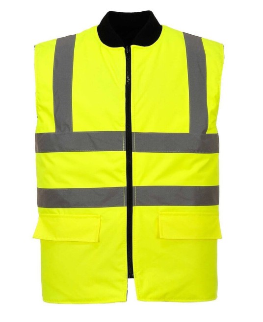 Vesta vatuita reflectorizanta, impermeabila, reversibila, Galben