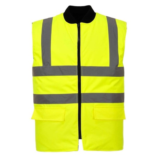 Vesta vatuita reflectorizanta, impermeabila, reversibila [S469] Galben