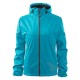 Jacheta softshell pentru femei, gluga, 3 straturi Verde mar