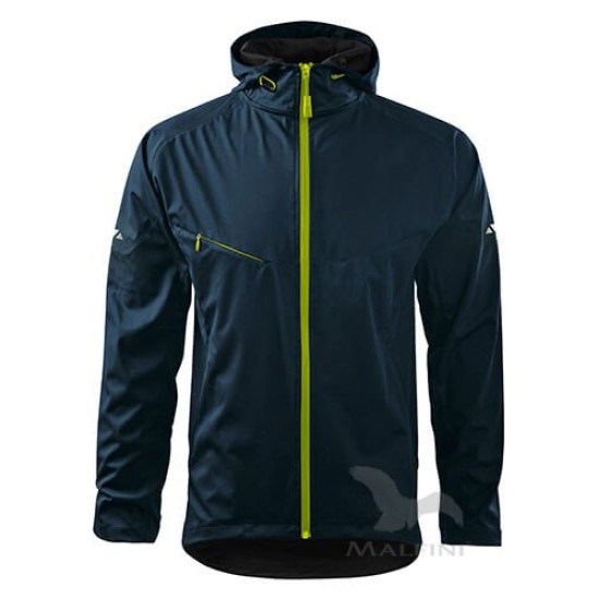 Jacheta softshell pentru barbati, gluga, 3 straturi Turcoaz Jacheta softshell pentru barbati, gluga, 3 straturi Turcoaz