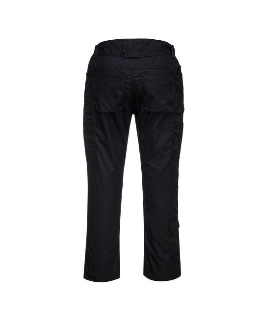 Pantaloni de lucru slimfit, ripstop rezistent la rupere, Negru