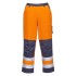 Pantaloni HiVis rezistenti, tercot 245g, portocaliu- bleumarin