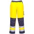 Pantaloni HiVis rezistenti, tercot 245g, galben-bleumarin