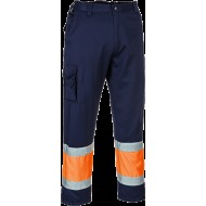 Pantaloni reflectorizanti Hi-Vis Two Tone Combat  [E049] Portocaliu si bleumarin