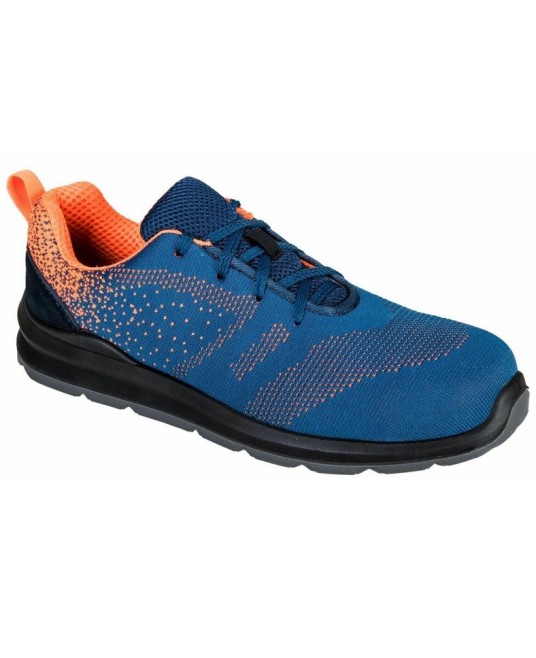Pantofi de protectie sport, best seller S1P [FT25] Albastru si portocaliu