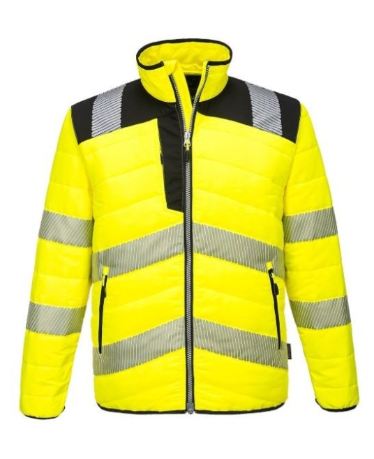 Jacheta vatuita reflectorizanta, captuseala insulatex, gama premium PW3 [PW371] Galben si negru