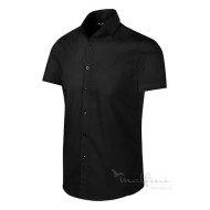 Camasa cu  maneca scurta pentru barbati, model cambrat, 110g/m2 [260 Flash] Negru