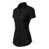 Camasa cu maneca scurta pentru femei, model cambrat, 110g/m2 [261 Flash] Negru