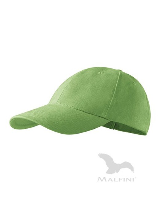 Sapca unisex Malfini 6P 305, bumbac 340g/m2  Verde iarba