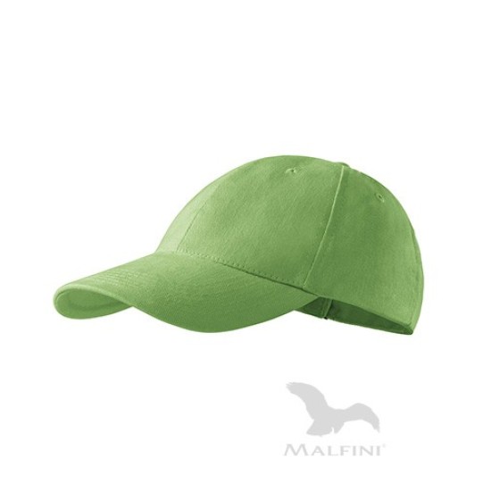 Sapca unisex Malfini 6P 305, bumbac 340g/m2  Verde iarba
