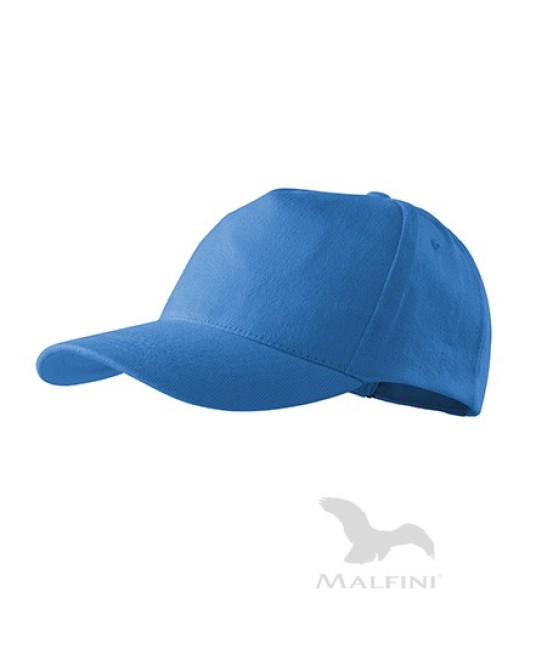 Sapca unisex Malfini 5P 307, bumbac 340g/m2 Albastru azuriu