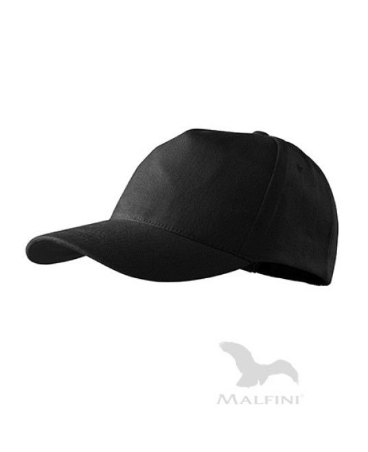 Sapca unisex Malfini 5P 307, bumbac 340g/m2 Negru