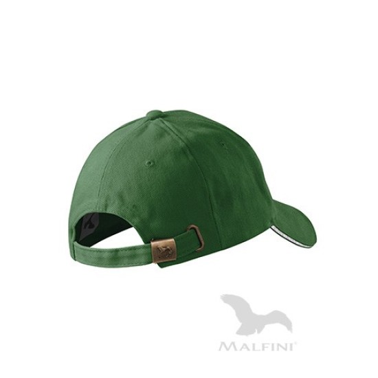 Sapca Sandwich 6P 306 Malfini, bumbac 340g/m2, Verde sticla dunga alba Sapca Sandwich 6P 306 Malfini, bumbac 340g/m2, Verde sticla dunga alba