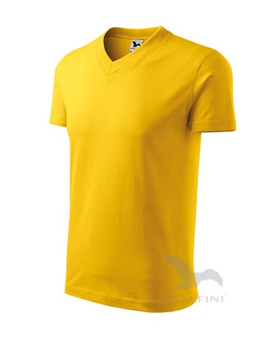 Tricou barbati V-neck 102 Malfini, bumbac 160g/m2 Galben