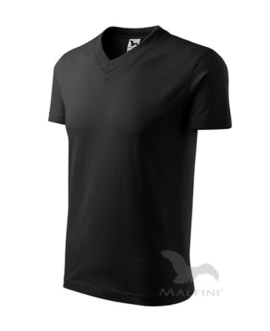 Tricou barbati V-neck 102 Malfini, bumbac 160g/m2 Negru
