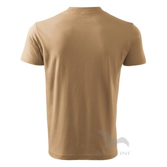 Tricou barbati V-neck 102 Malfini, bumbac 160g/m2 Bej Nisipiu