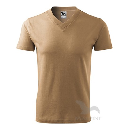 Tricou barbati V-neck 102 Malfini, bumbac 160g/m2 Rosu