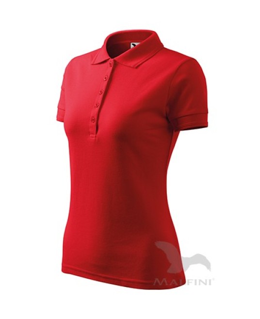 Pique Polo tricou polo maneca scurta pentru femei [210 Pique Polo] Rosu