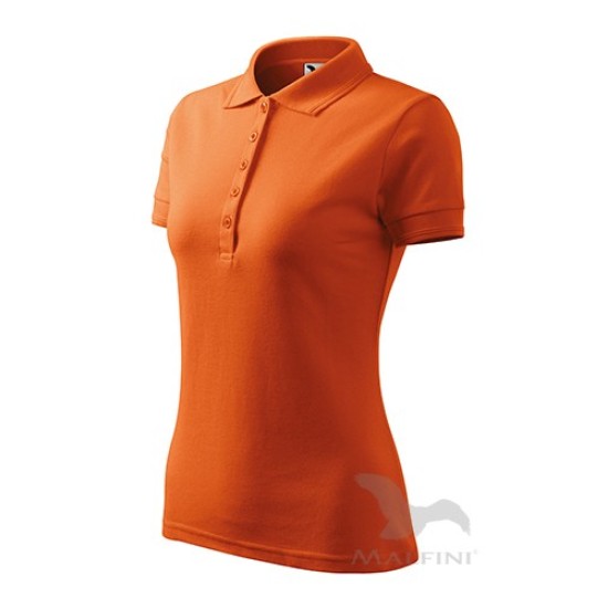 Pique Polo tricou polo maneca scurta pentru femei [210 Pique Polo] Portocaliu