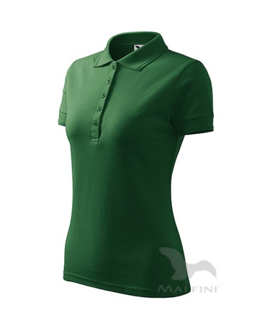 Pique Polo tricou polo maneca scurta pentru femei [210 Pique Polo] Verde sticla