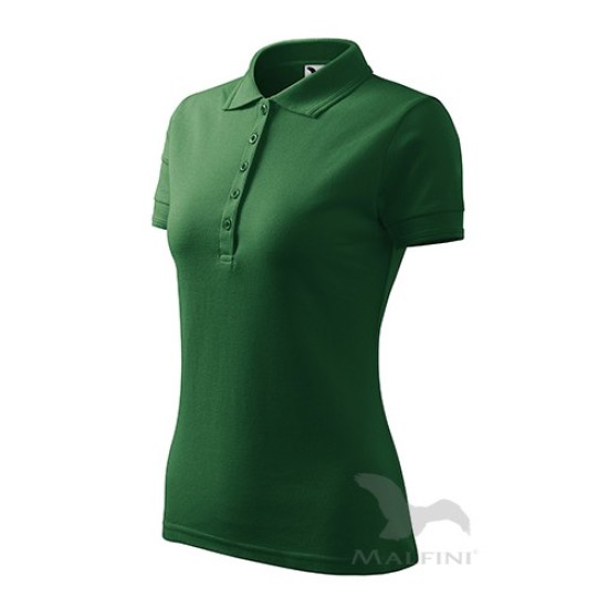 Pique Polo tricou polo maneca scurta pentru femei [210 Pique Polo] Verde sticla