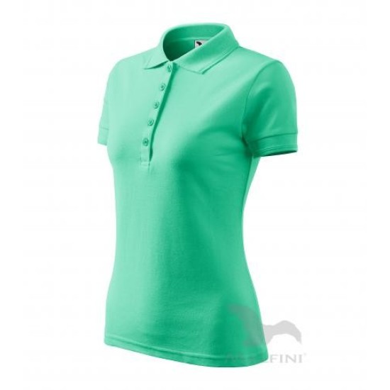 Pique Polo tricou polo maneca scurta pentru femei [210 Pique Polo] Verde menta