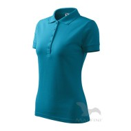 Pique Polo tricou polo maneca scurta pentru femei [210 Pique Polo] Turcoaz inchis
