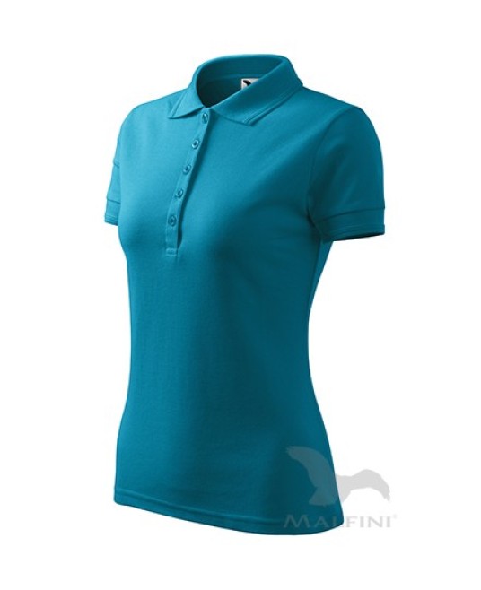 Pique Polo tricou polo maneca scurta pentru femei [210 Pique Polo] Turcoaz inchis