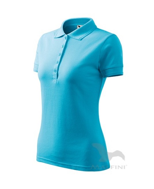 Pique Polo tricou polo maneca scurta pentru femei [210 Pique Polo] Turcoaz