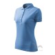 Pique Polo tricou polo maneca scurta pentru femei [210 Pique Polo] Albastru deschis
