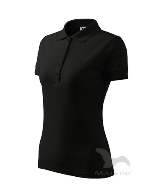 Pique Polo tricou polo maneca scurta pentru femei [210 Pique Polo] Negru