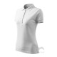 Pique Polo tricou polo maneca scurta pentru femei [210 Pique Polo] Alb