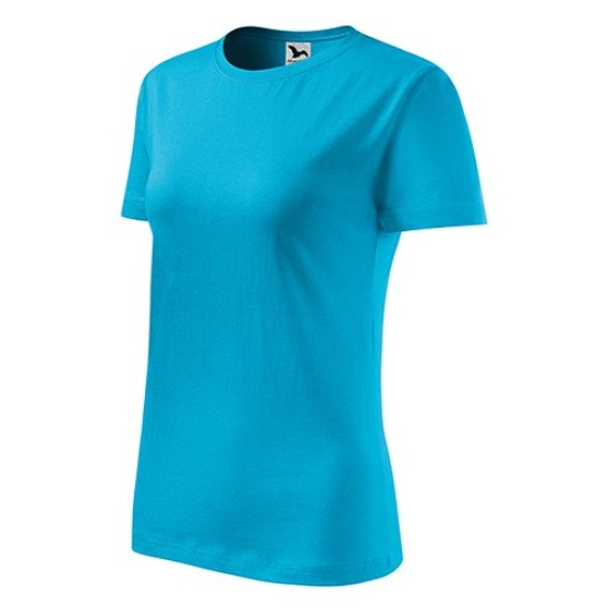 Tricou femei bumbac 145g/m2 Malfini Classic New 133 Turcoaz Tricou femei bumbac 145g/m2 Malfini Classic New 133 Turcoaz