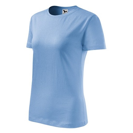Tricou femei bumbac 145g/m2 Malfini Classic New 133 Albastru deschis Tricou femei bumbac 145g/m2 Malfini Classic New 133 Albastru deschis