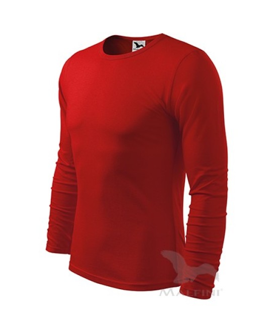 Tricou slimfit  maneca lunga barbati, bumbac 160g/m2 LS 119 Malfini Rosu