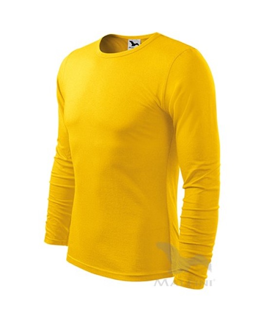 Tricou slimfit  maneca lunga barbati, bumbac 160g/m2 LS 119 Malfini Galben