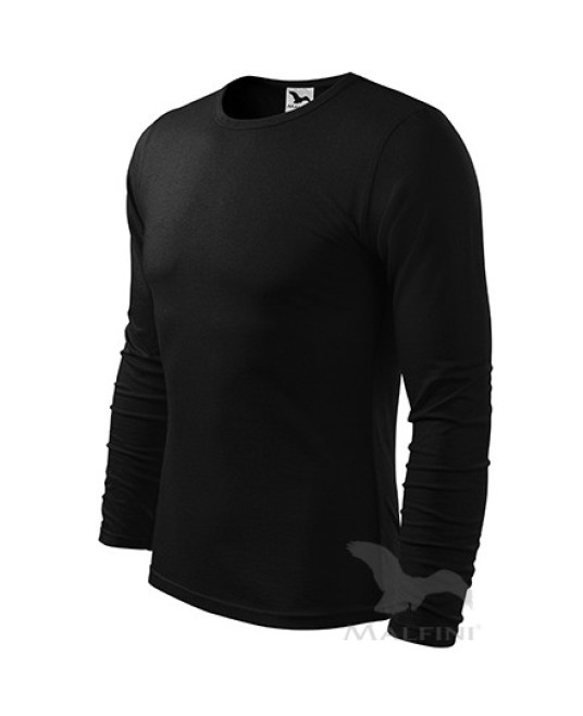 Tricou slimfit  maneca lunga barbati, bumbac 160g/m2 LS 119 Malfini Negru