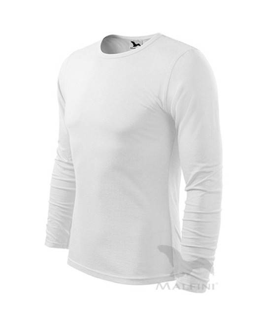 Tricou slimfit  maneca lunga barbati, bumbac 160g/m2 LS 119 Malfini, Alb