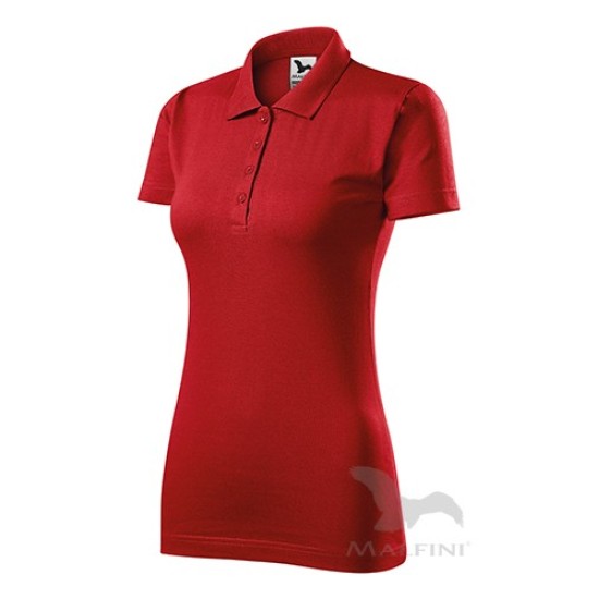 Tricou polo femei, bumbac 180g/m2, Malfini Single J.223, Rosu Tricou polo femei, bumbac 180g/m2, Malfini Single J.223, Rosu