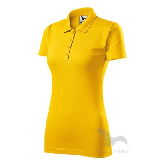 Tricou polo femei, bumbac 180g/m2, Malfini Single J.223, Galben Tricou polo femei, bumbac 180g/m2, Malfini Single J.223, Galben