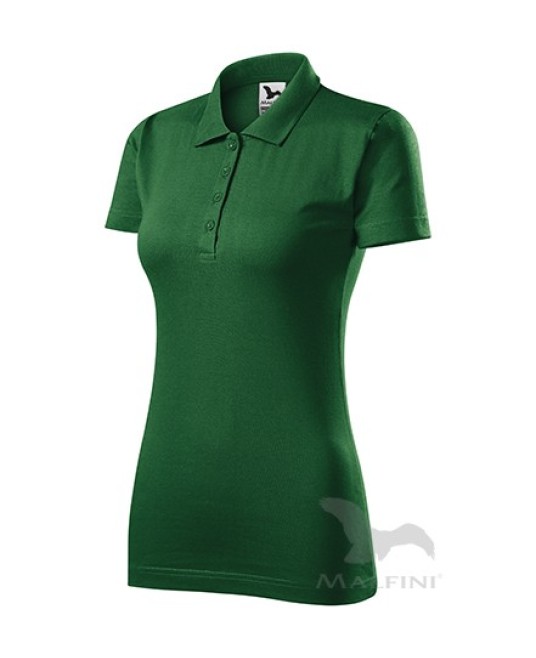 Tricou polo femei, bumbac 180g/m2, Malfini Single J.223 Verde sticla